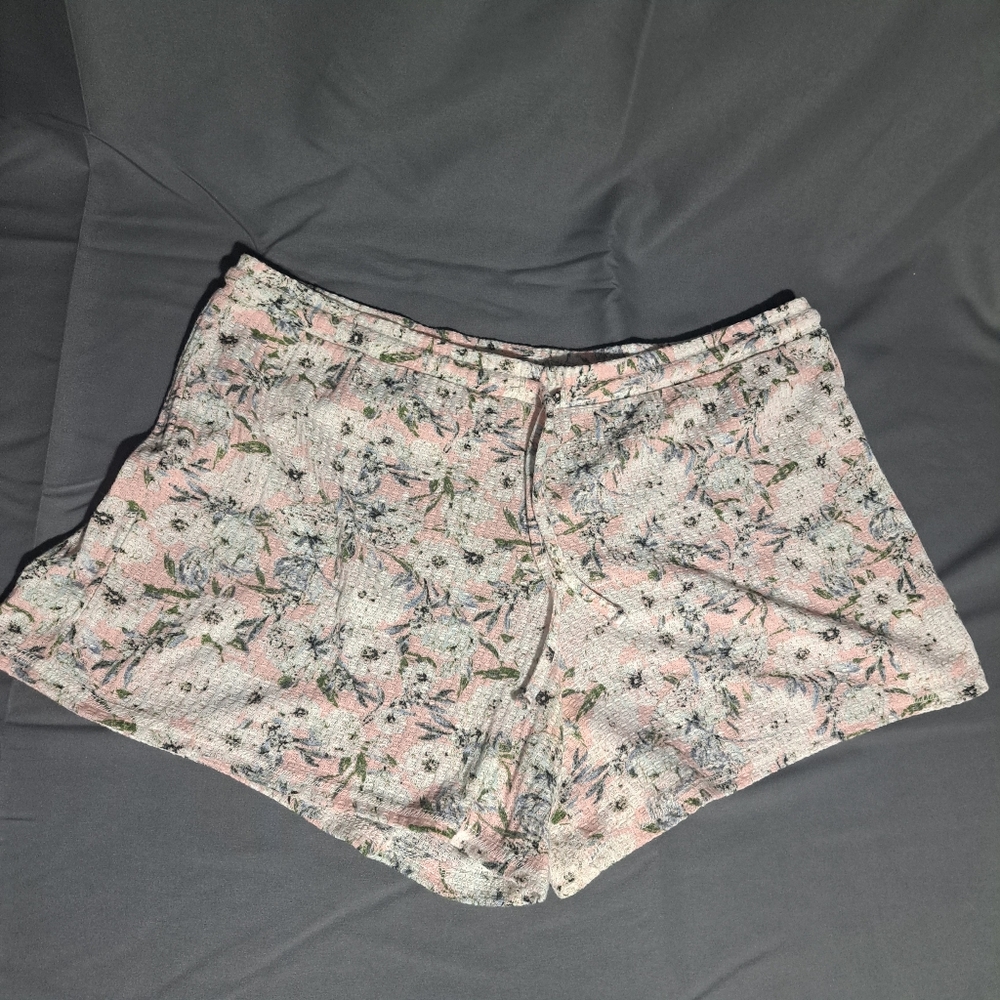 Lucky Brand Womens LG Floral Pajama Lounge Shorts 3" Inseam